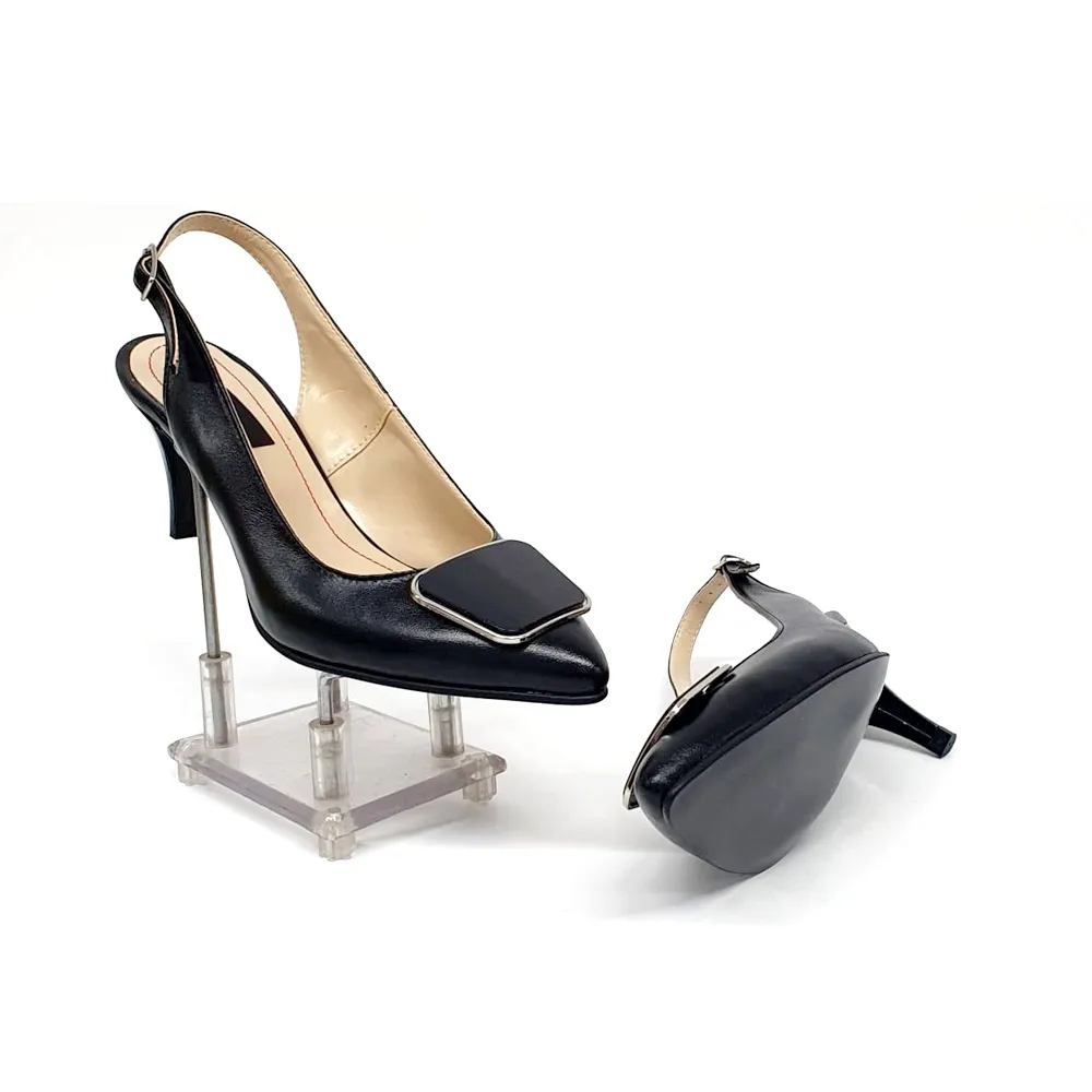 Catinca Shoes D22 NB sandale piele naturala negru box
