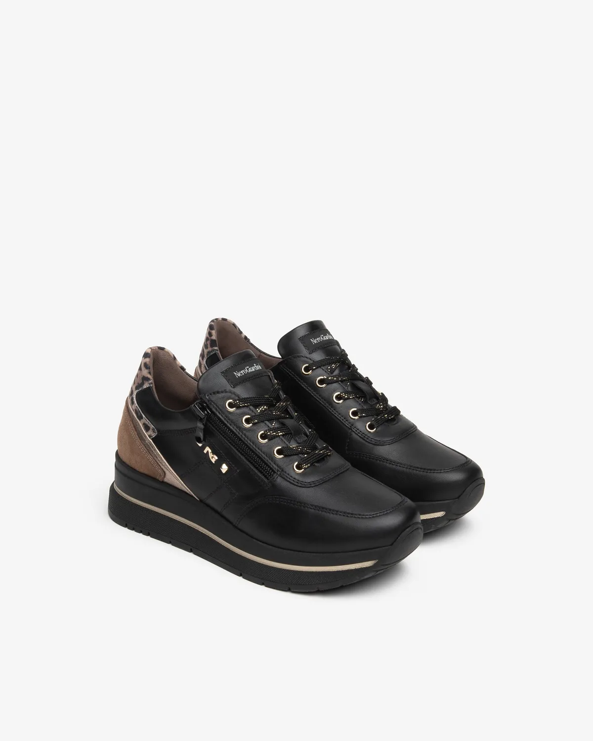 NeroGiardini sneakers platforma piele dama 45mm