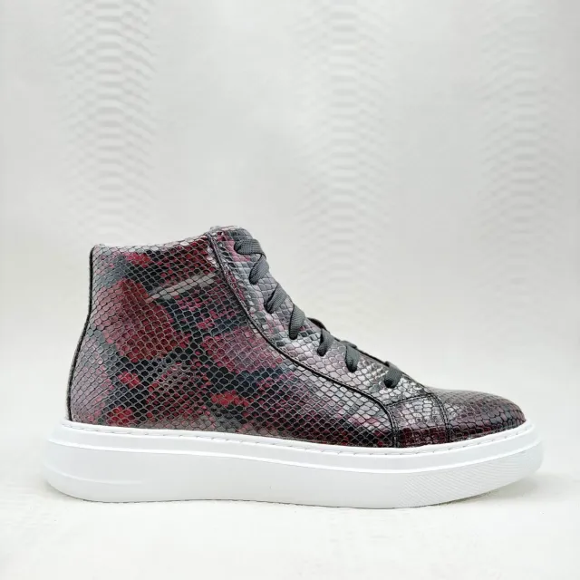 Lucas Shoes 855 A Snake ghete bărbați piele roșii