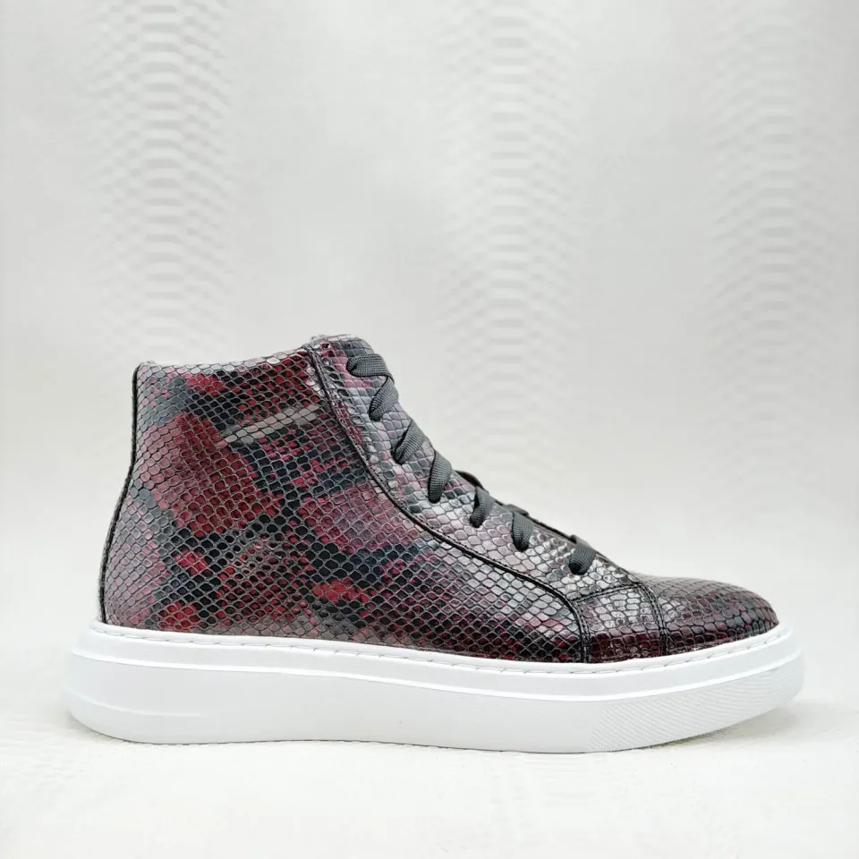 Lucas Shoes 855 A Snake ghete bărbați piele roșii