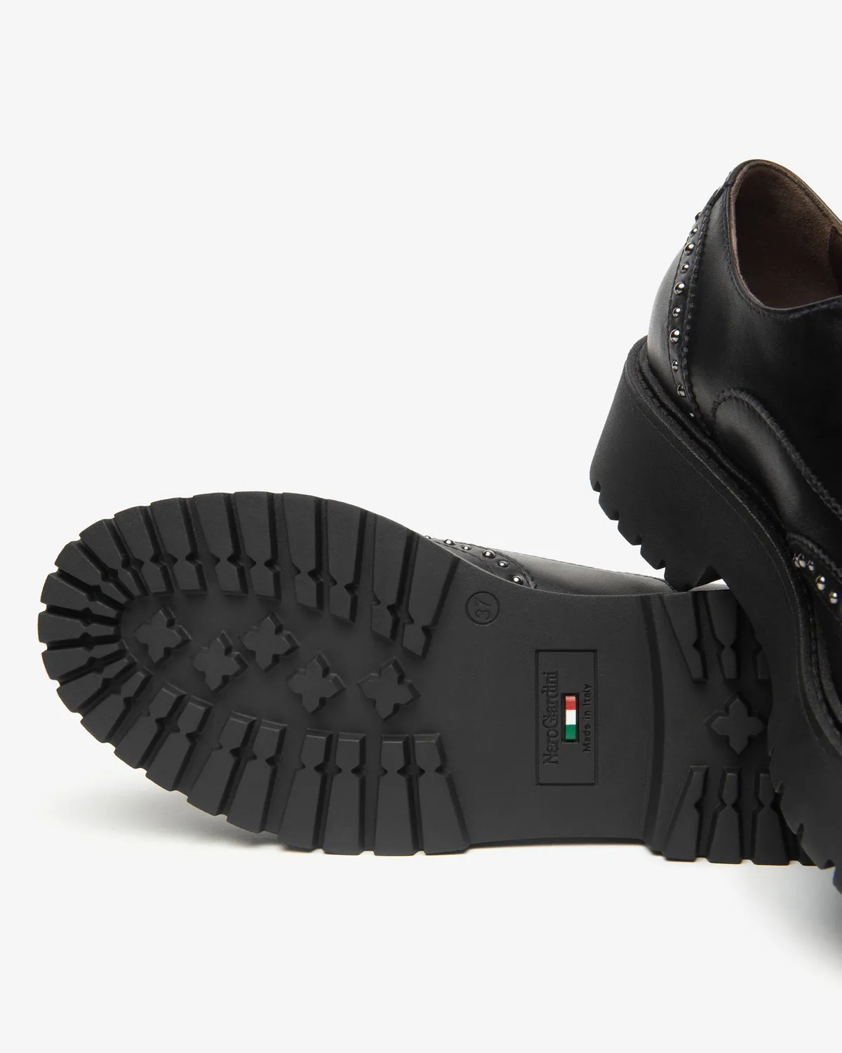 NeroGiardini pantofi dama piele cu siret oxford