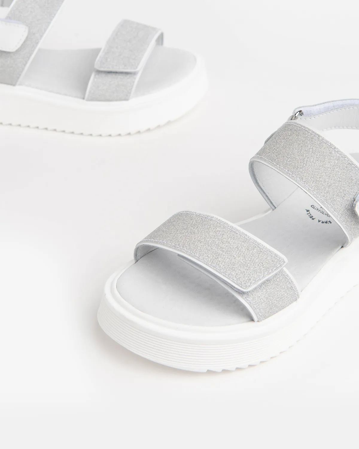 Sandale NeroGiardini fete velcro sclipici