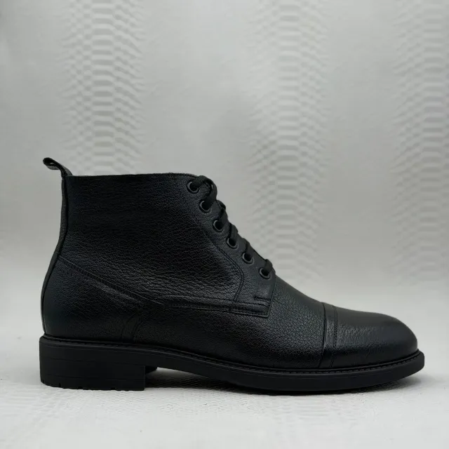 Lucas Shoes 601 Rossi Negru Bizon ghete piele