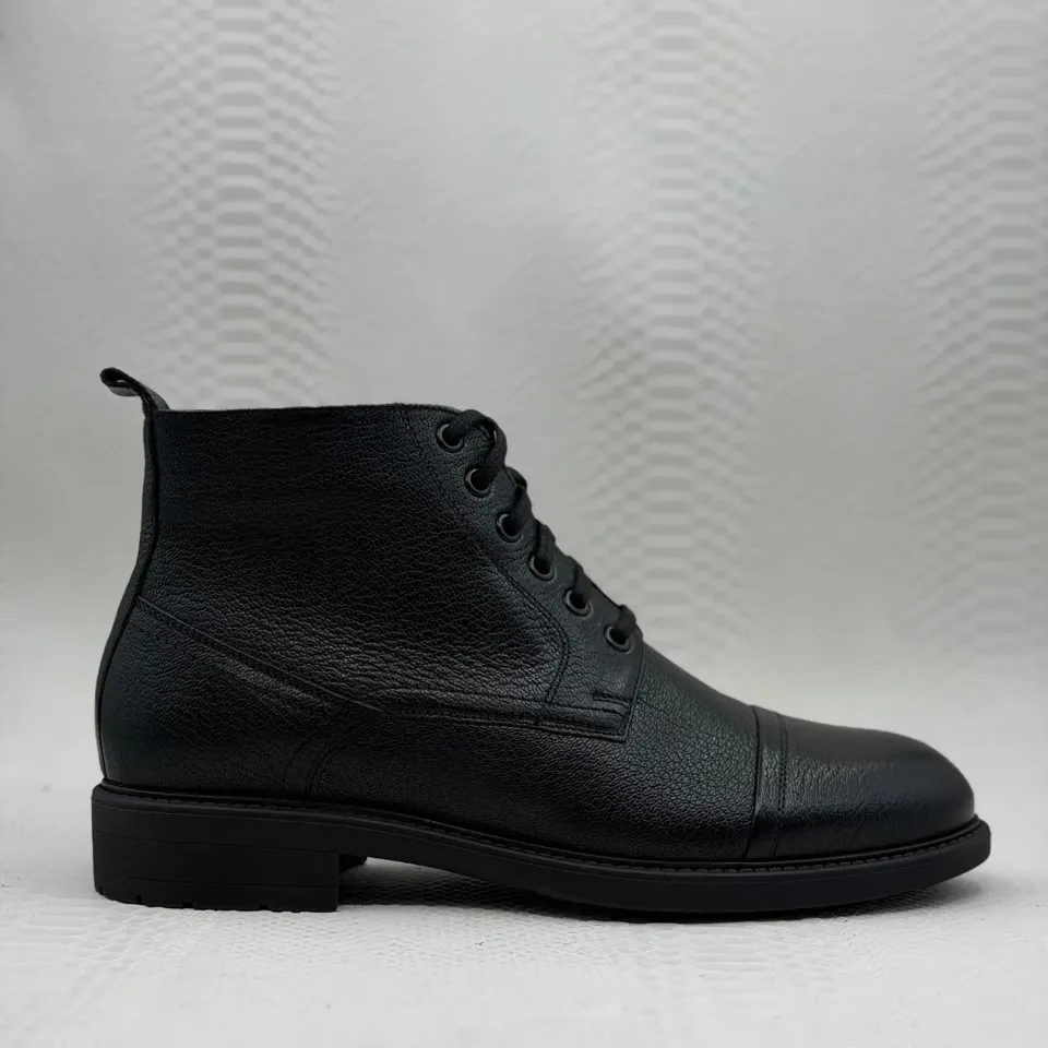 Lucas Shoes 601 Rossi Negru Bizon ghete piele