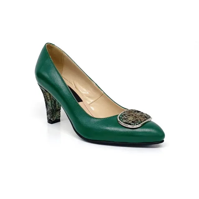 Catinca Shoes A26 VBS pantofi piele naturala verde box