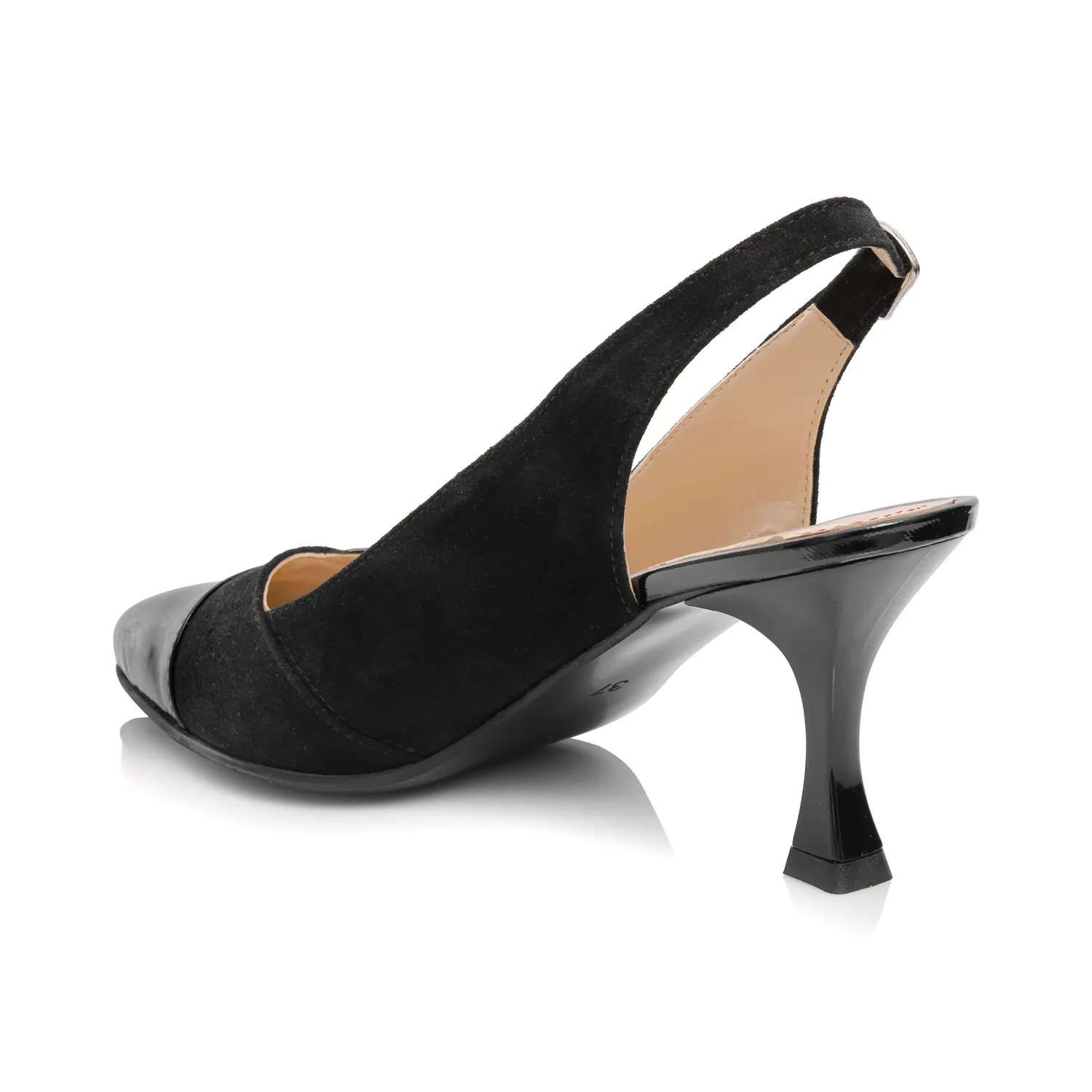 Catinca Shoes D50 NAL sandale damă piele naturală negru lac