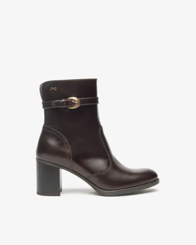 Botine damă NeroGiardini piele cu toc 70 mm
