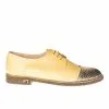 Catinca Shoes G11 GA pantofi dama piele galben solzi aurii
