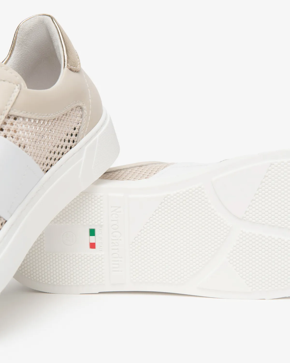 Sneakers damă NeroGiardini piele și material tehnic