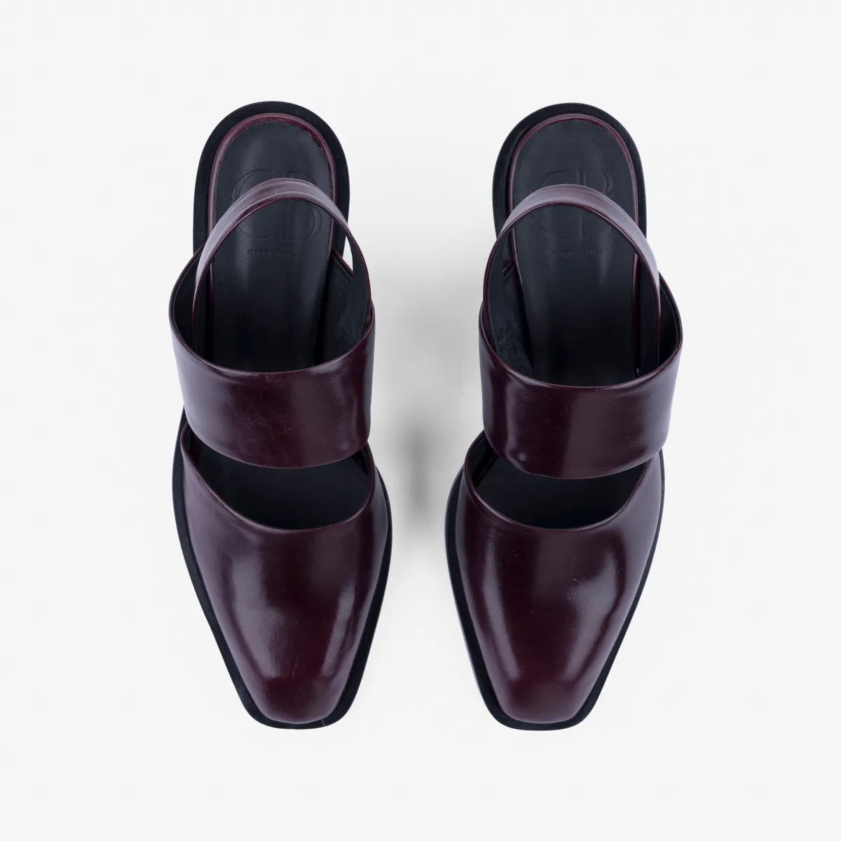 Cecilia Bringheli Marte Burgundy pantofi slingback bordo toc