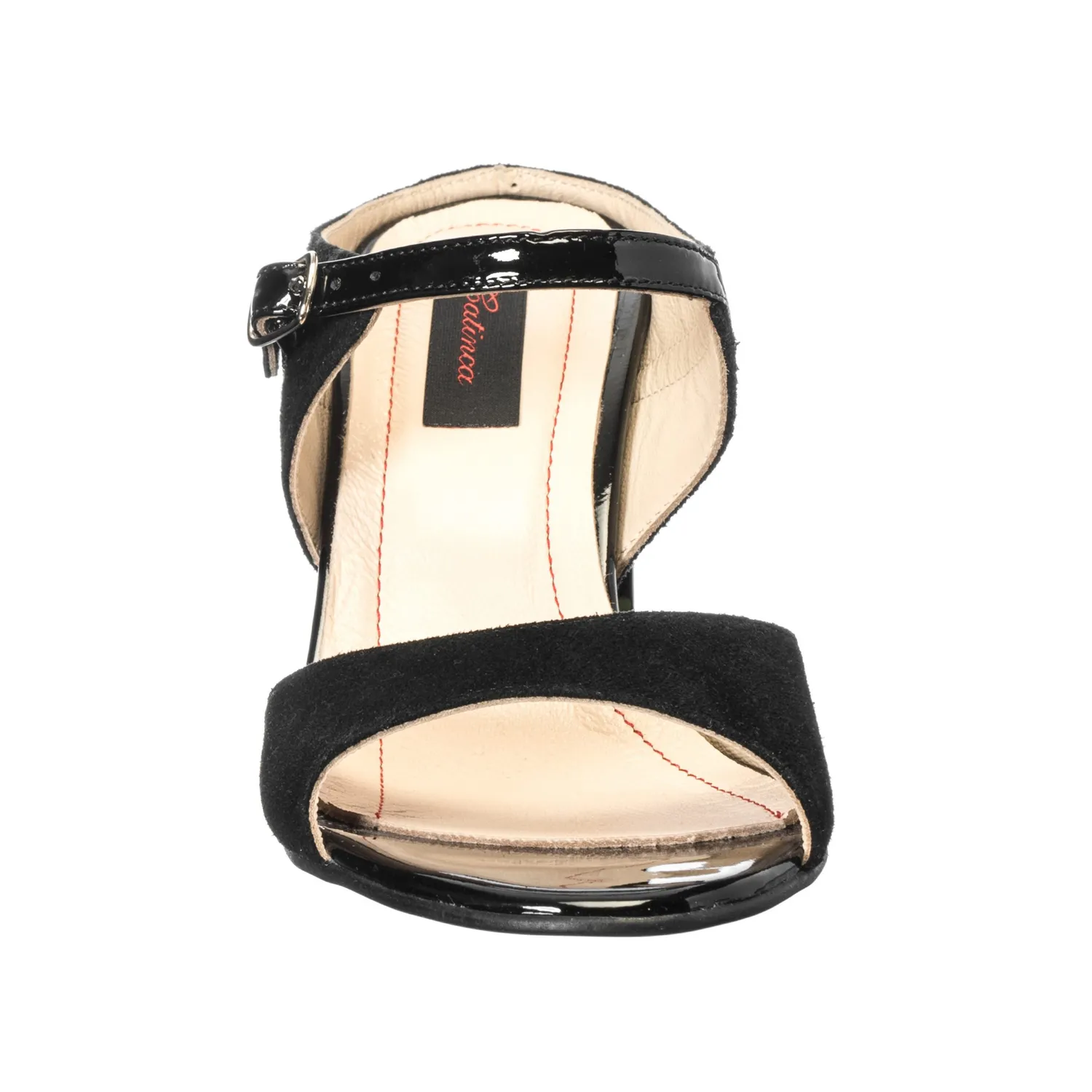 Catinca Shoes S100 sandale dama piele negru antilopa lac