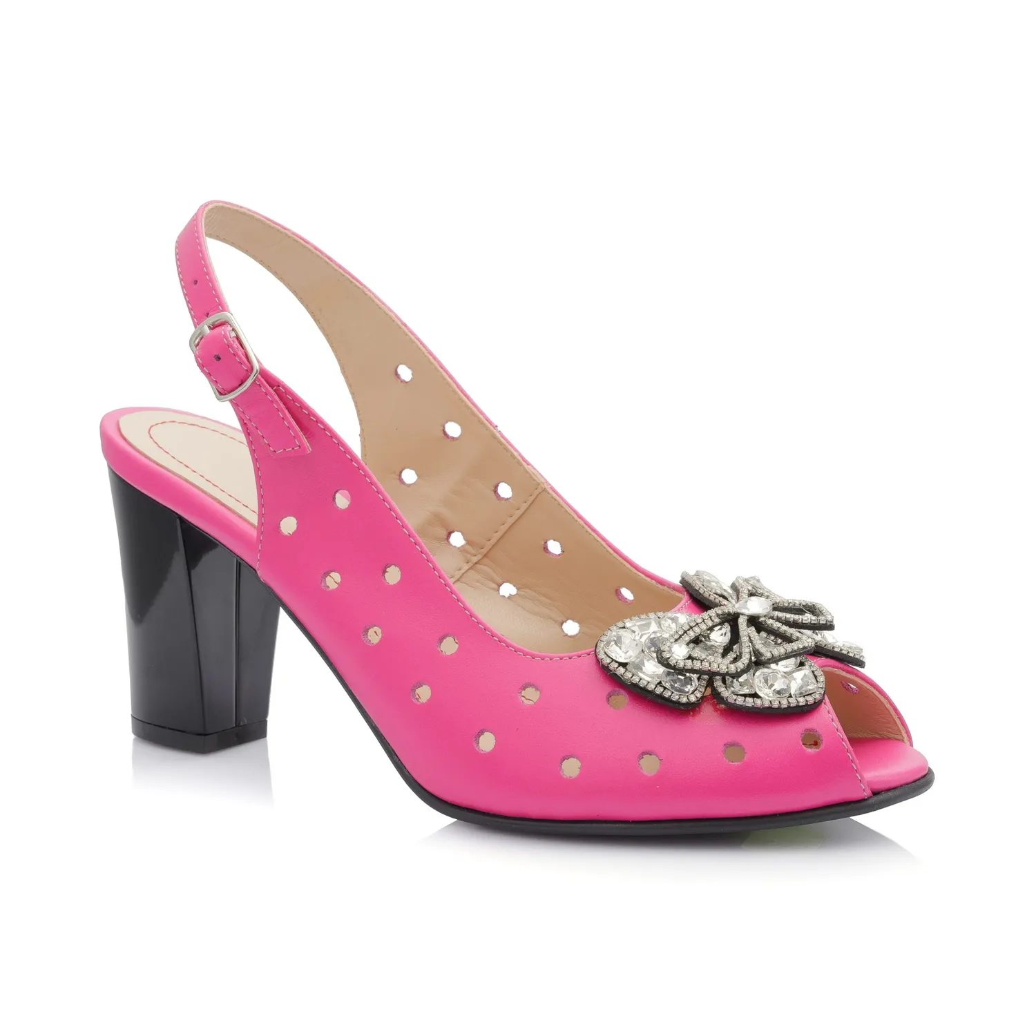 Catinca Shoes F24F ROZ sandale dama piele roz box