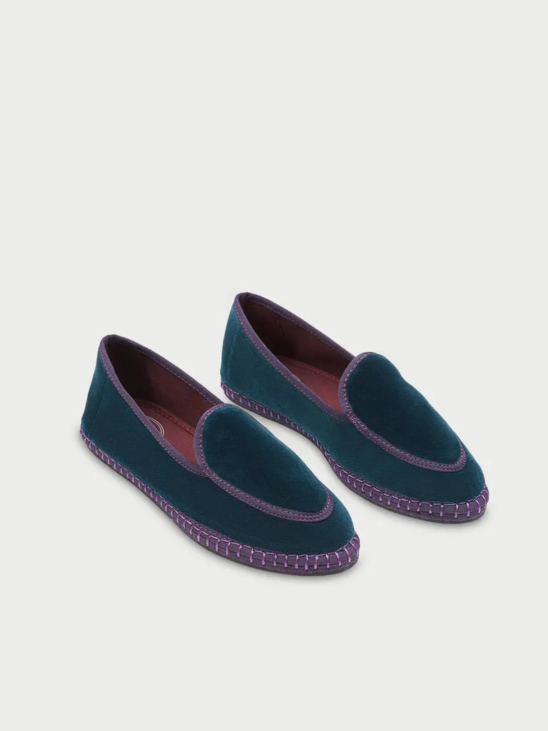 Flagelus Flavia pantofi catifea bleumarin