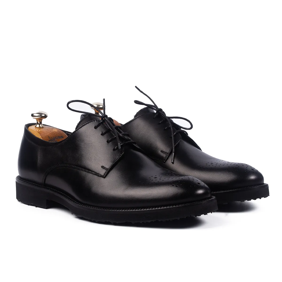 Lucas Shoes Elegant 346 F pantofi negri piele usoara
