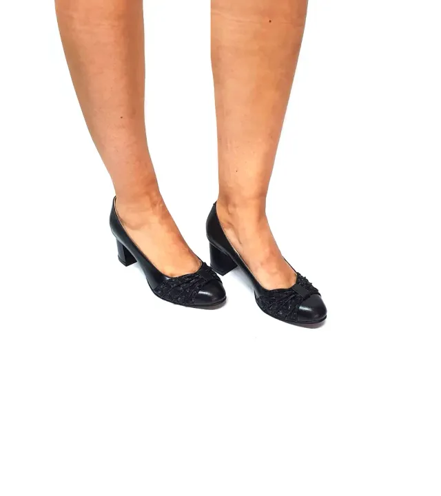 Catinca Shoes A13 NBN3D pantofi dama piele naturala negru 3D