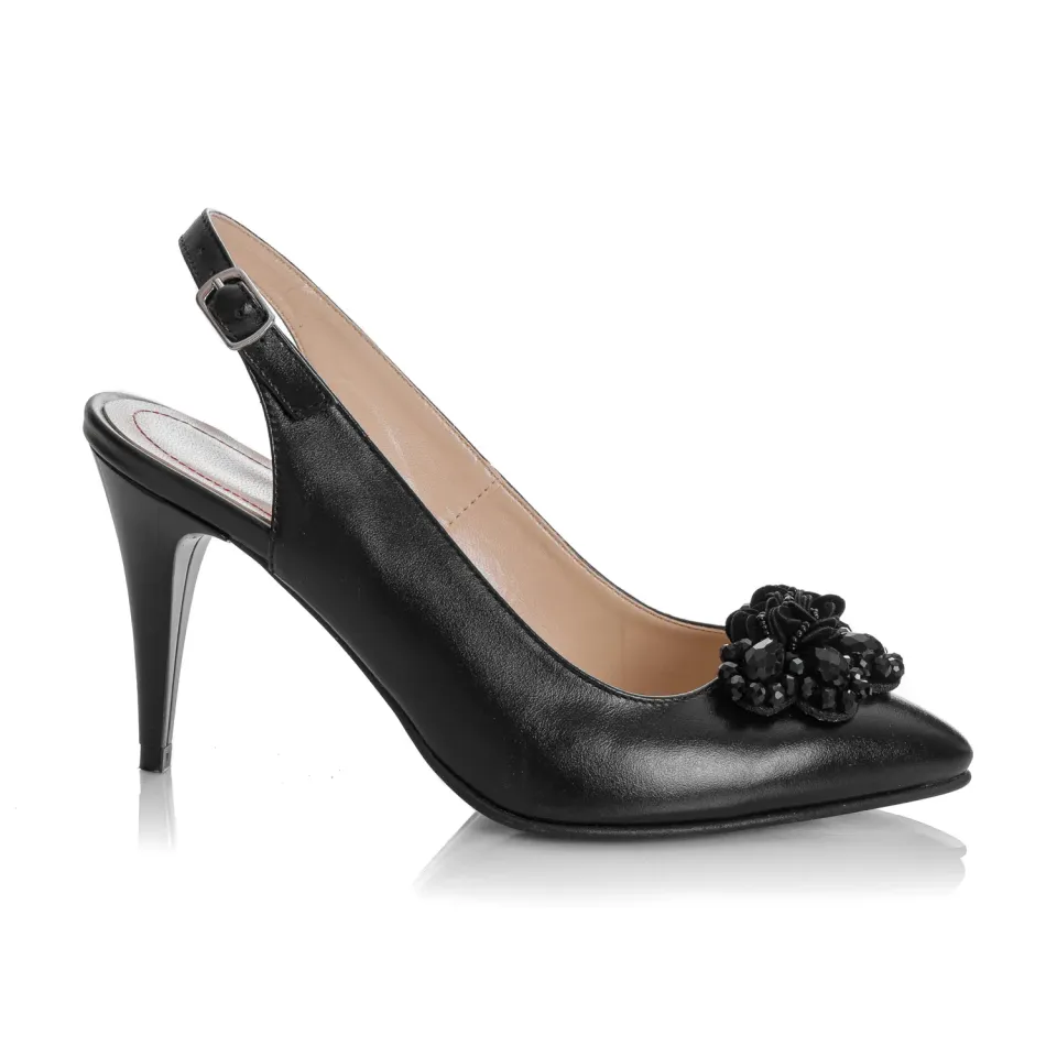 Catinca Shoes D43 NB sandale damă negru box piele