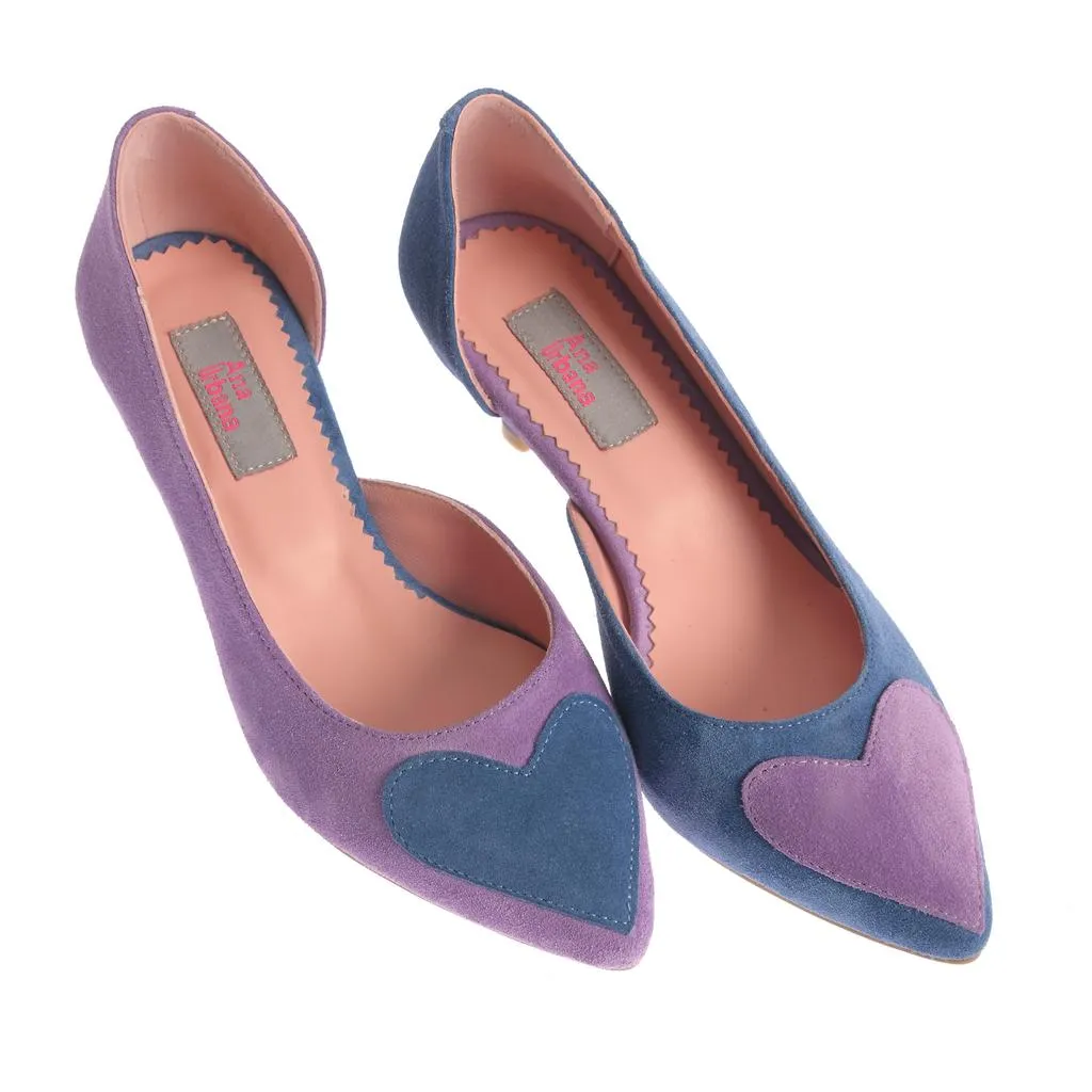 Ana Urbana Shoes Ana pantofi mov-albastru slip-on
