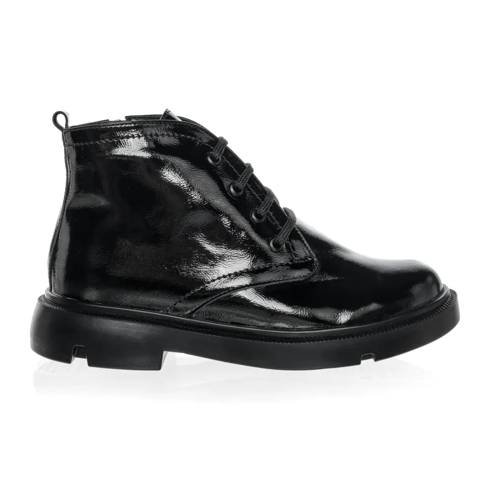 Catinca Shoes BC16 NL ghete damă piele naturală negru lac