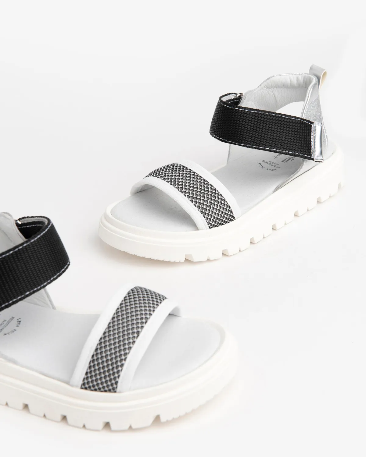 NeroGiardini sandale fete piele cu velcro