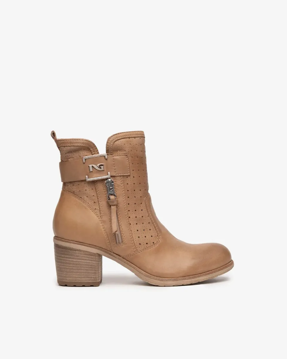 NeroGiardini botine piele damă Texas toc 6,5 cm