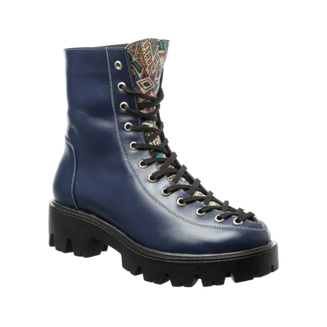 Catinca Shoes BC23 BBT bocanci dama piele albastru box