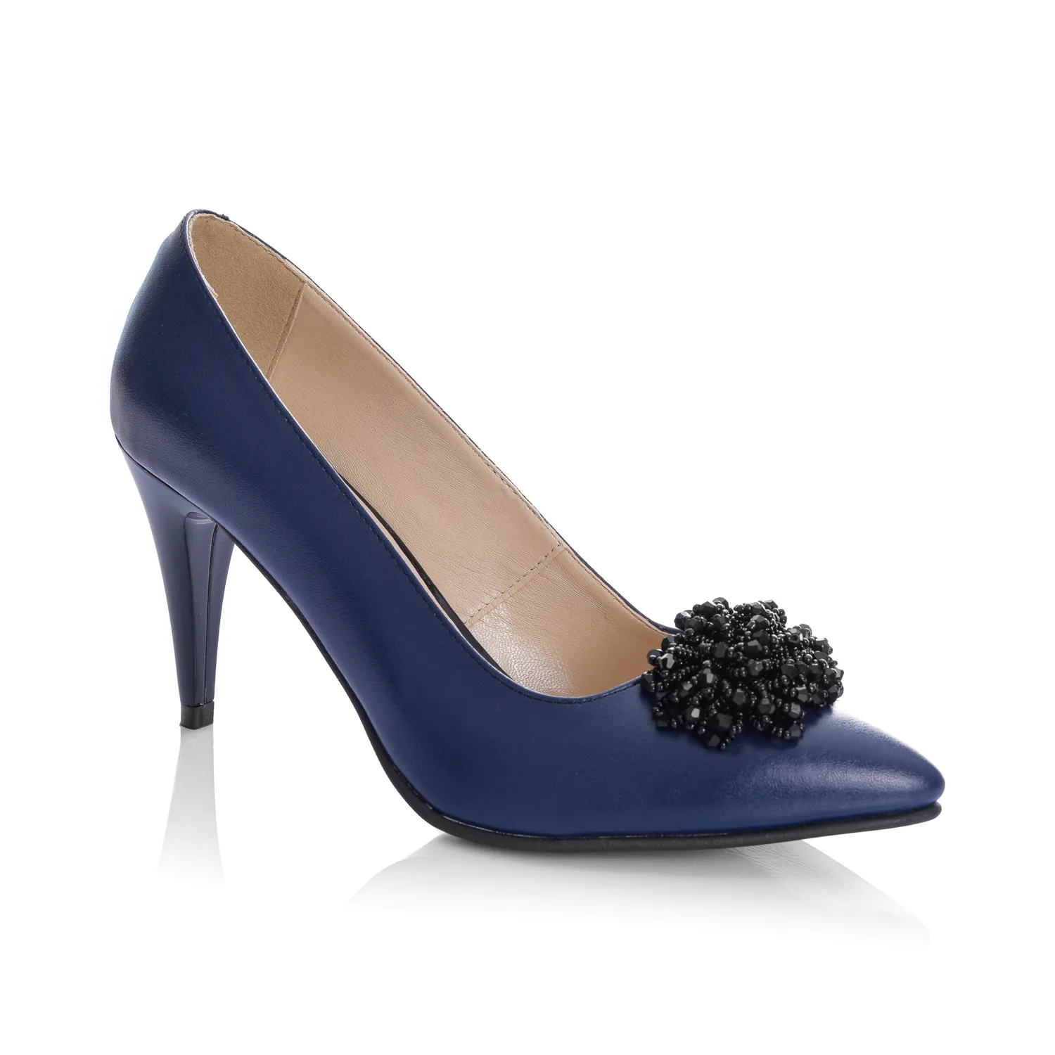 Catinca Shoes A42 BB pantofi dama piele naturala albastru