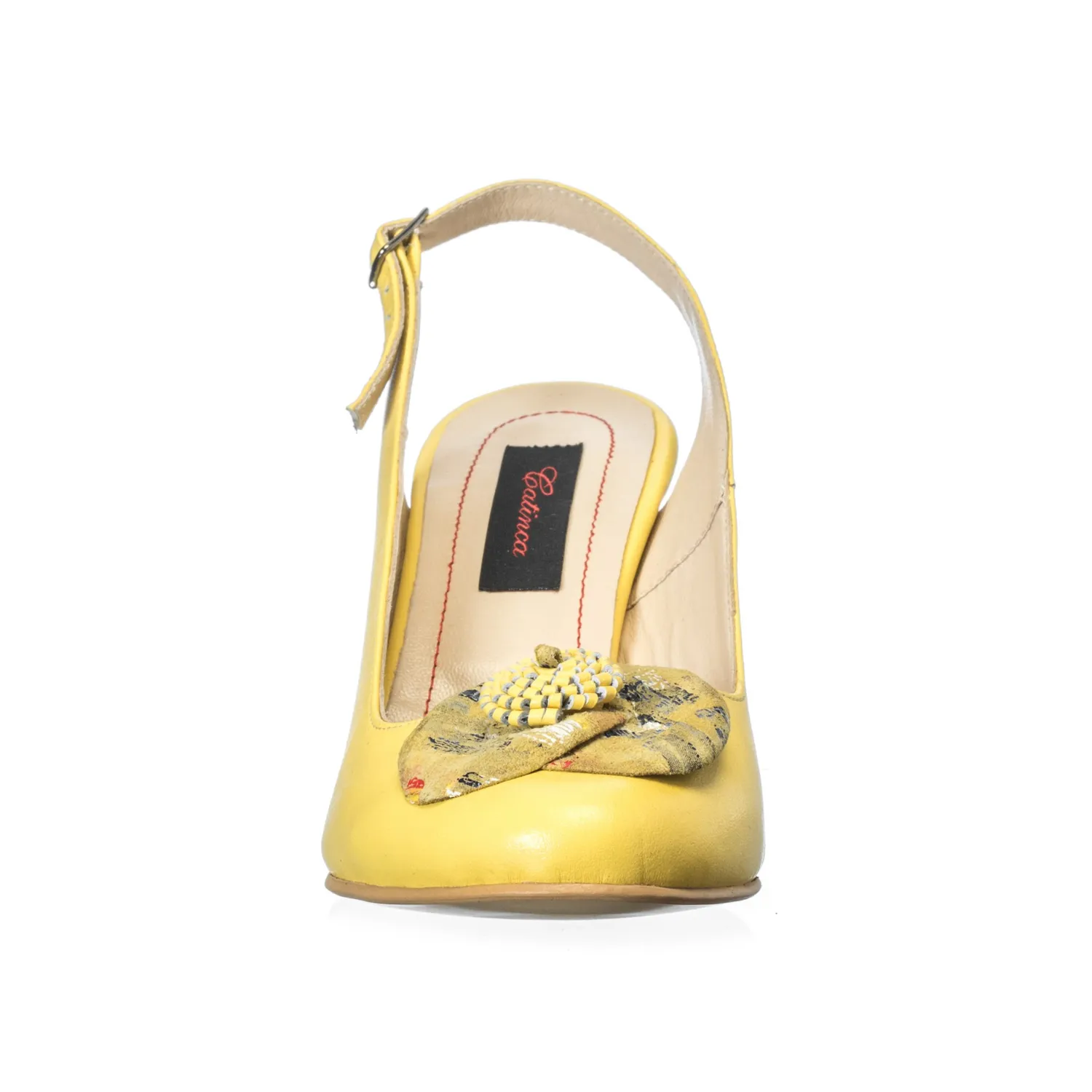 Catinca Shoes F5 G sandale damă piele galben