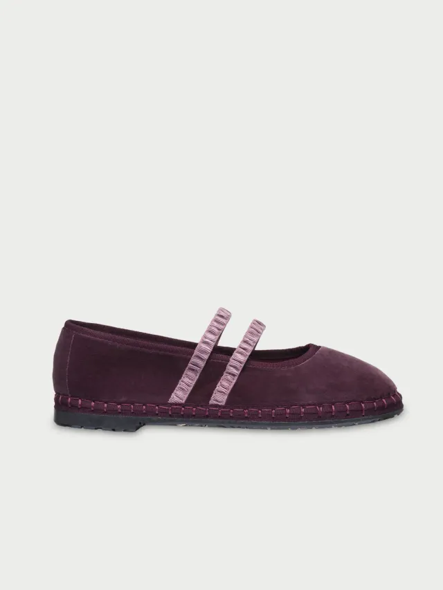 Flagelus Laurance Amethyst slippers mov din velur