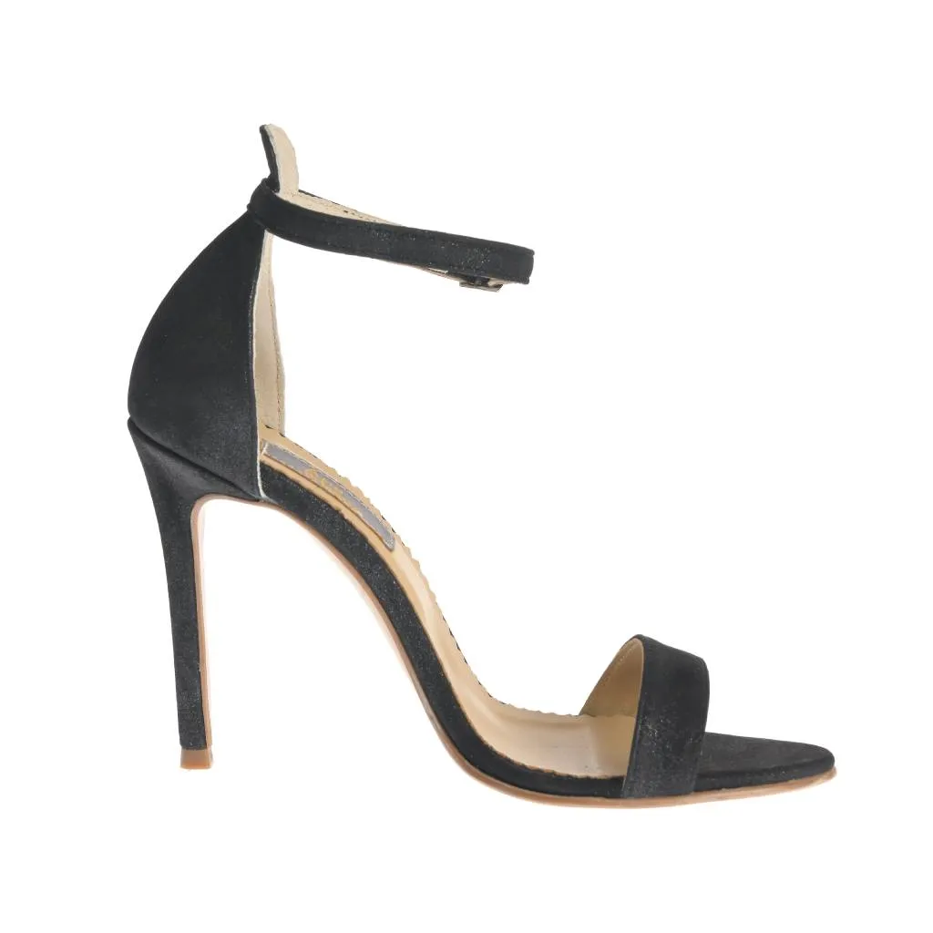 Ana Urbana Shoes New Orleans sandale negre toc stiletto