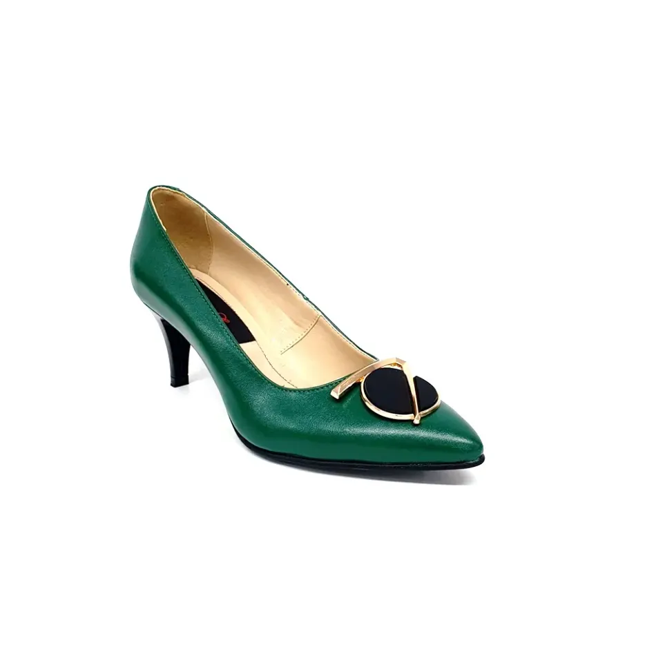 Catinca Shoes A24 VB pantofi dama piele naturala verde