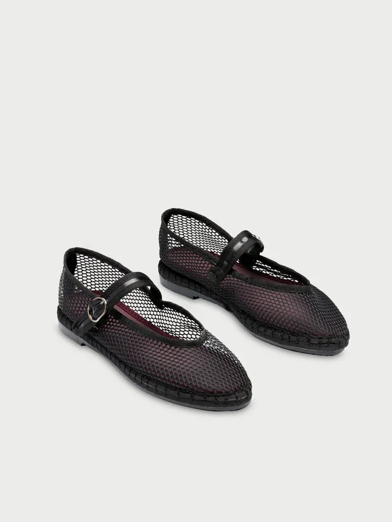 Flagelus Isabella Black balerini negru decupaj V