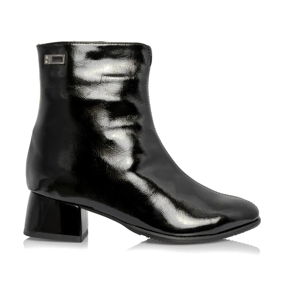 Catinca Shoes G77 NL ghete damă piele negru lac