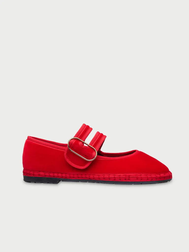 Flagelus Matilda Red pantofi mary jane roșii