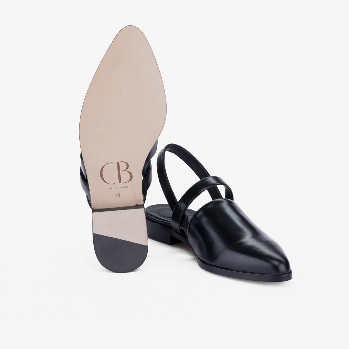 Cecilia Bringheli Vega pantofi slingback piele negru