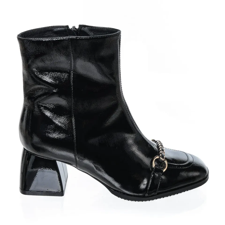 Catinca Shoes GX70 NL ghete dama piele negru lac