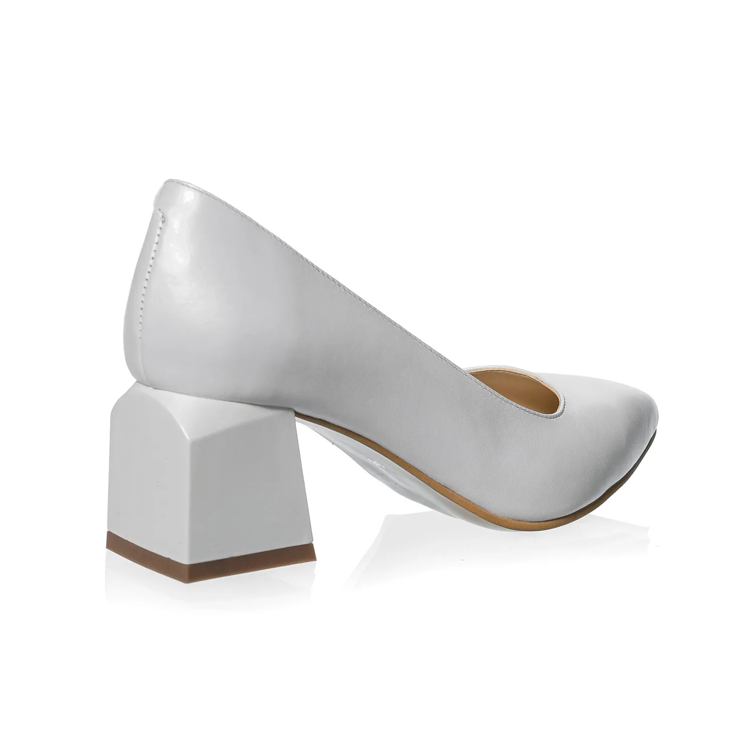 Catinca Shoes A36 AS pantofi dama alb sidef piele naturala