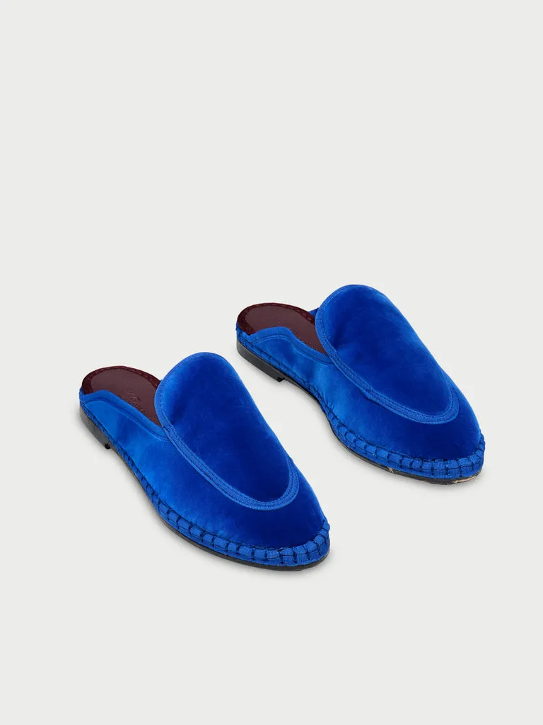 Flagelus Bruna Blue pantofi catifea albastru