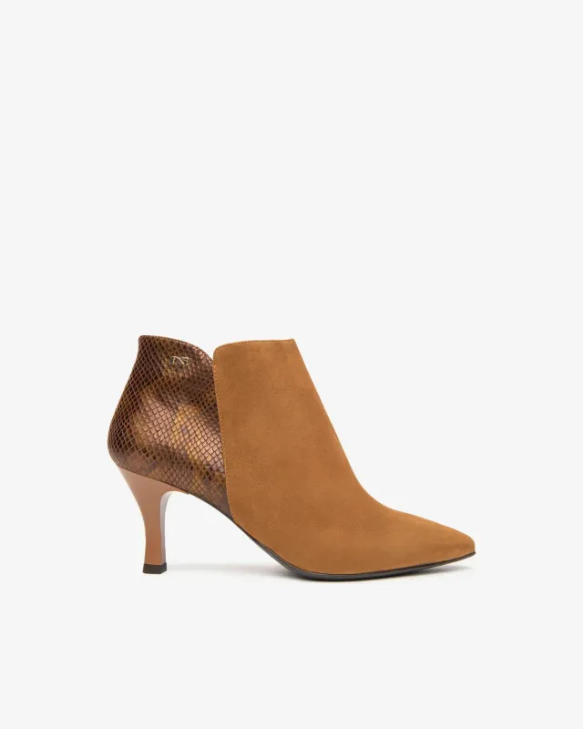 NeroGiardini botine dama piele toc 7,5 cm animal print