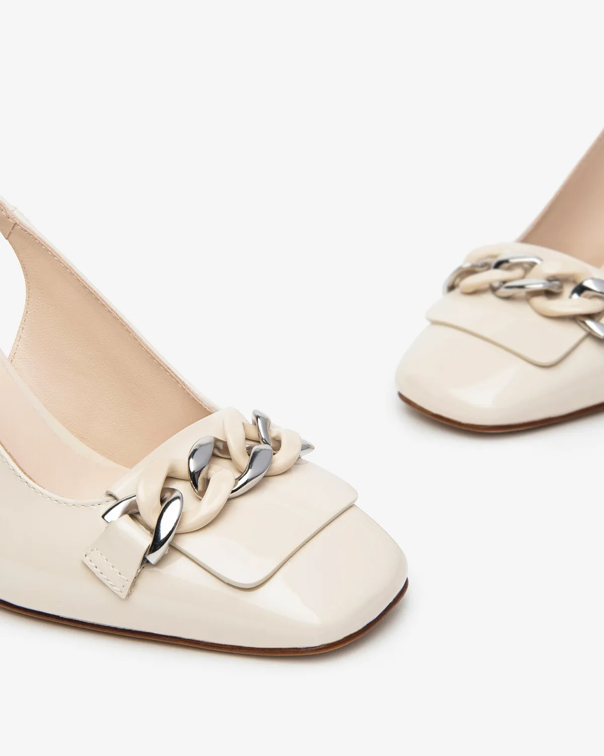 Pantofi dama NeroGiardini slingback piele lacuita