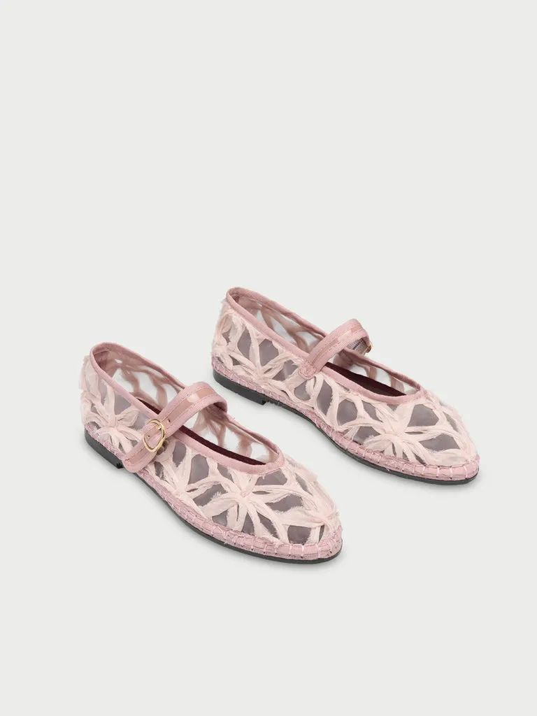 Flagelus Pierre Lace Pink balerini dantela roz