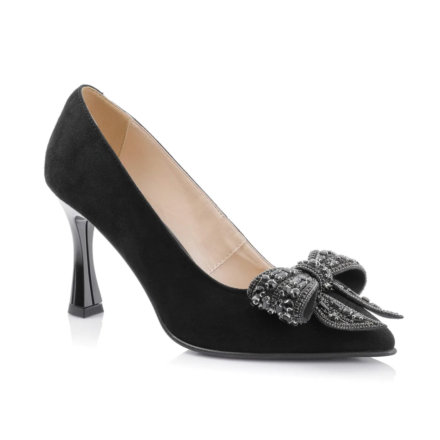 Catinca Shoes A66 NA pantofi dama piele negru antilopa