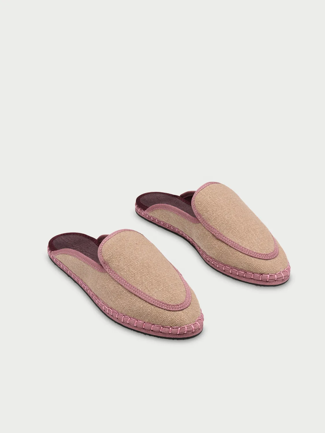 Flagelus Bruna pantofi in bej Linen Beige