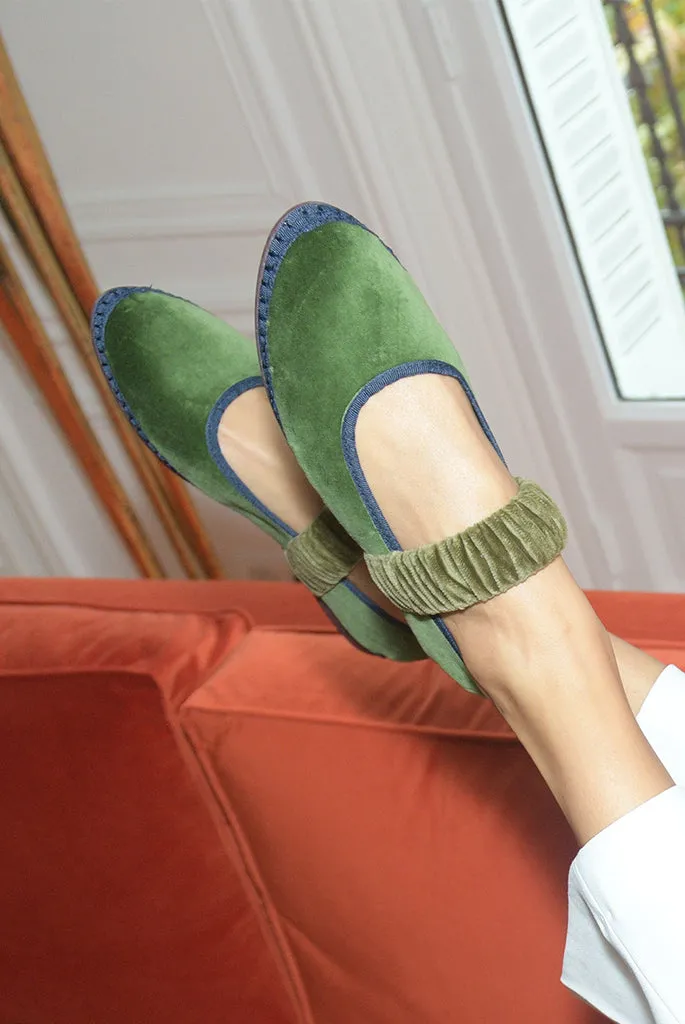 Flagelus Mafalda Triple Tone Tango Green pantofi verzi