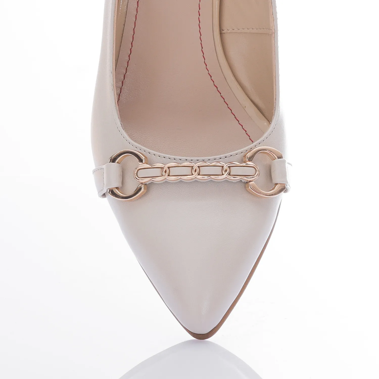Catinca Shoes A52 BS pantofi dama piele naturala bej sidef