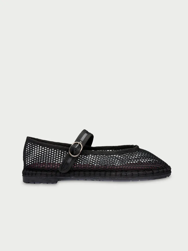 Flagelus Isabella Black balerini negru decupaj V