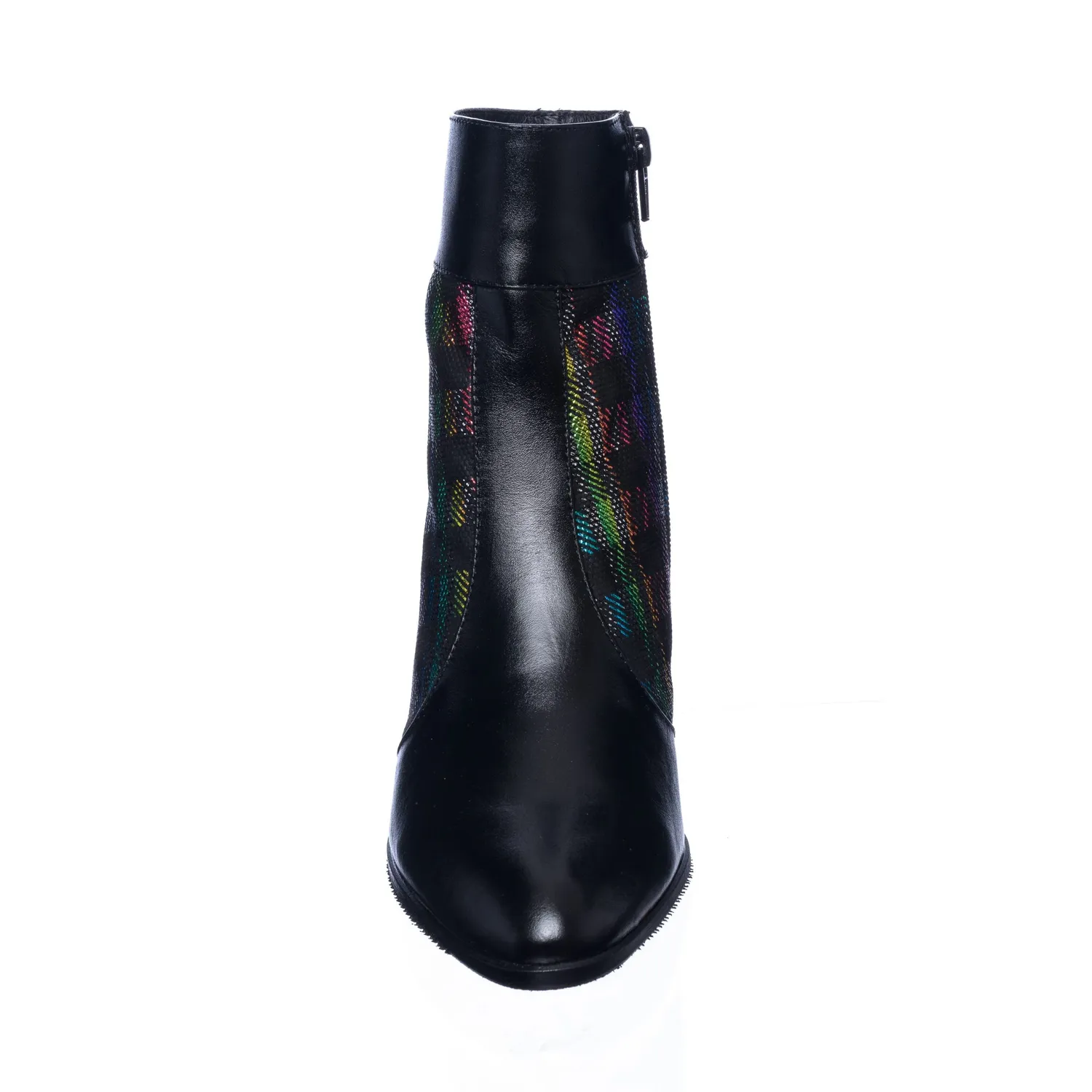 Catinca Shoes GX32 NBT ghete dama piele negru tesatura