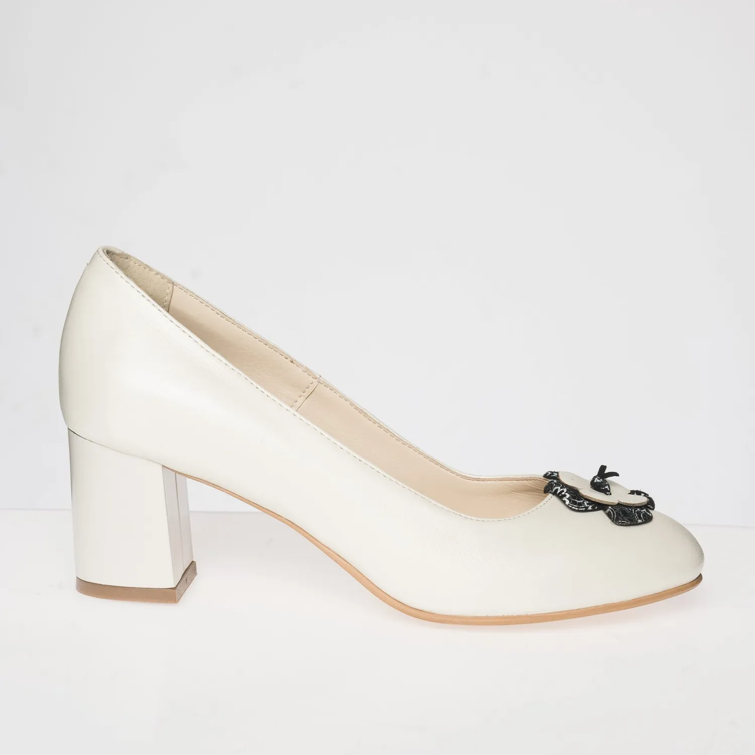 Catinca Shoes R6 B pantofi dama bej piele naturala