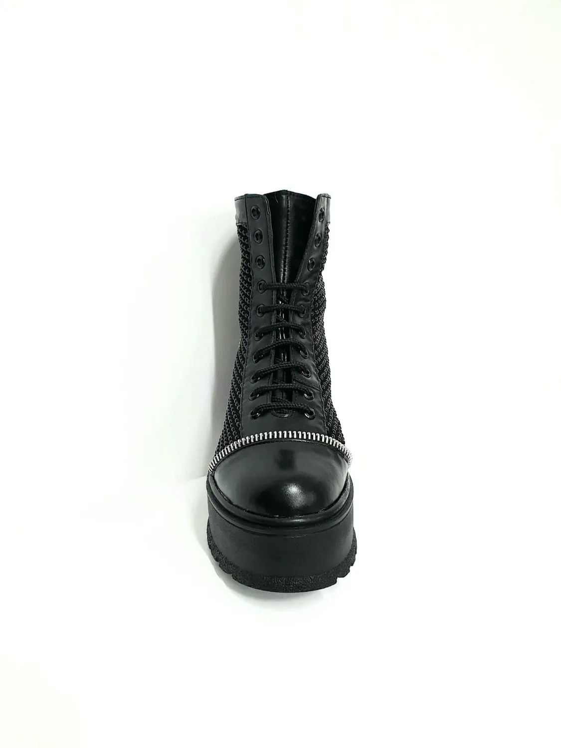 Catinca Shoes BC31 NBBN bocanci piele negru bilute