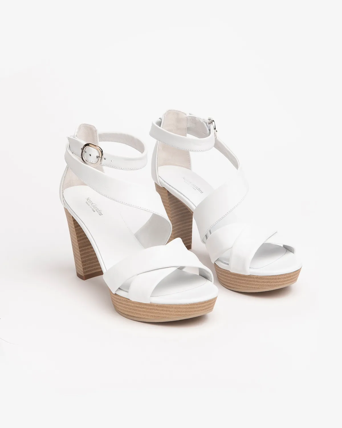 Sandale dama NeroGiardini piele toc 9 cm platforma