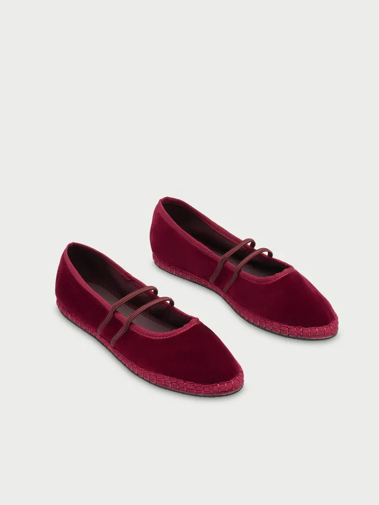 Flagelus Laurance Burgundy pantofi visinii catifea